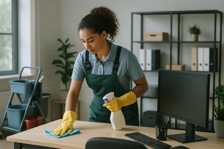 Équipe de nettoyage à Montfermeil utilisant des équipements modernes dans un appartement