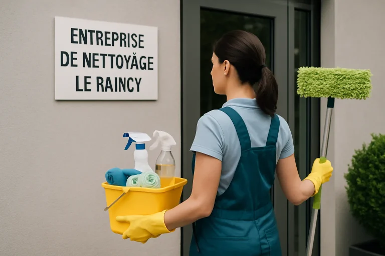 Bureau propre et bien éclairé à Le Raincy avec des plantes.