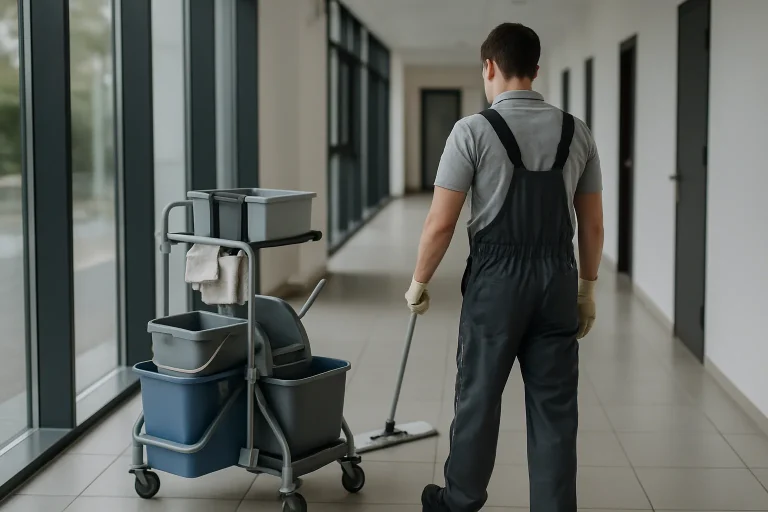 Équipe de nettoyage professionnelle à PIERREFITTE-SUR-SEINE en action dans un appartement.